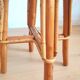 Vintage rattan and chestnut stool