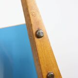 Mid-century Italian Wooden Dining Set of 5 in Blue