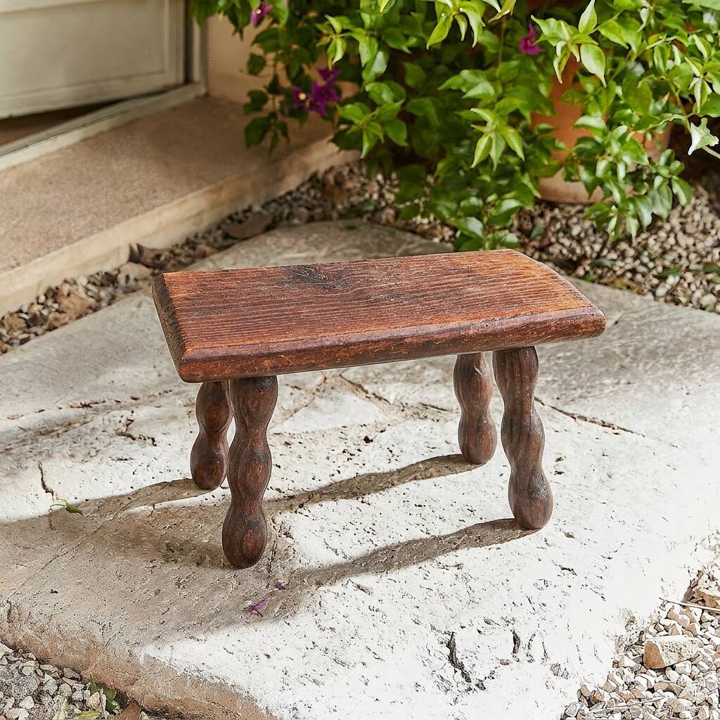 Tabouret bois vintage