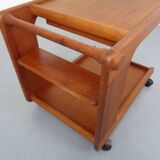 Large Rollable Teak Bar Cart, 1960s