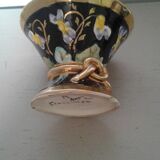Coupe decor violettes signé  Pugi