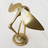 Small brass heron
