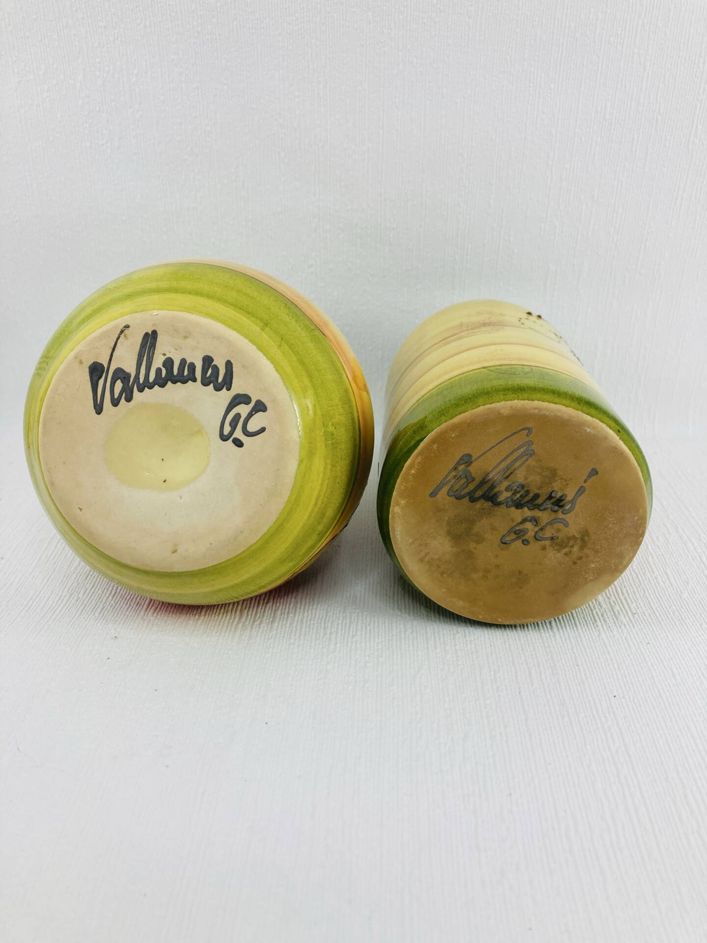 Pair of Bottles or Soliflore Vases Vallauris - Georges Chassin (GC)