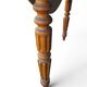 Antique drop-leaf table in wood, with turned legs and castors.