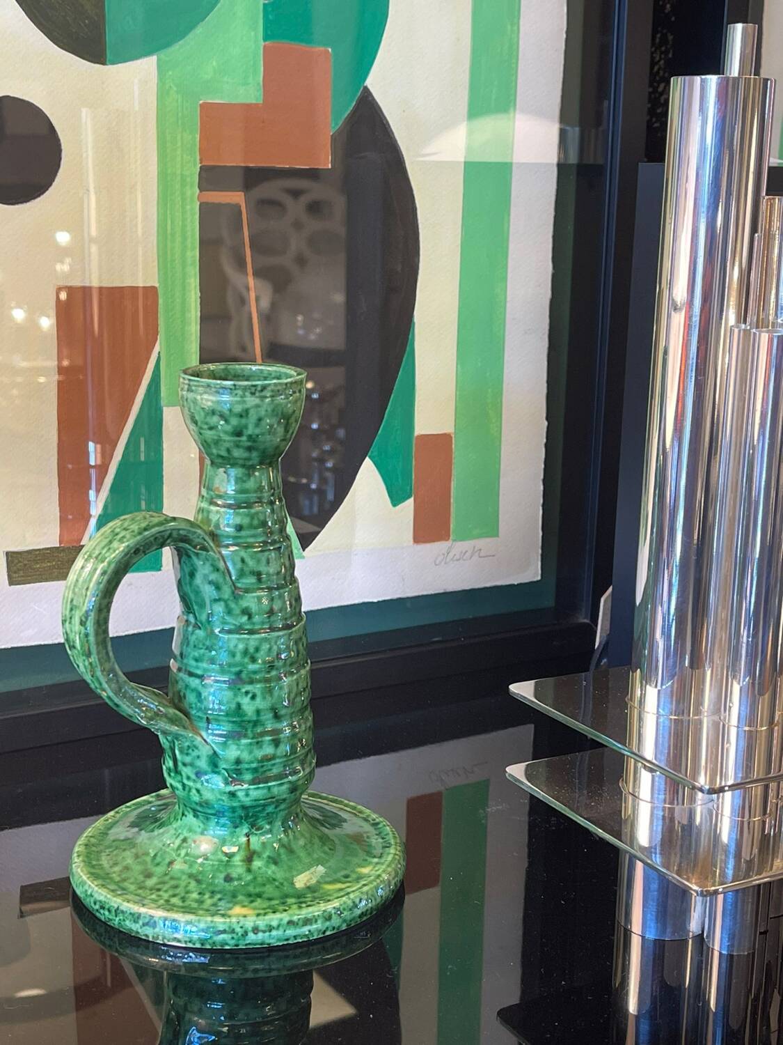 Ceramic candle holder 1960