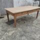 Old farmhouse table of 2x1 m and 8 places in beech and oak