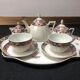 Art Deco Porcelain Tête-à-Tête Set: Boisbertrand Limoges, France