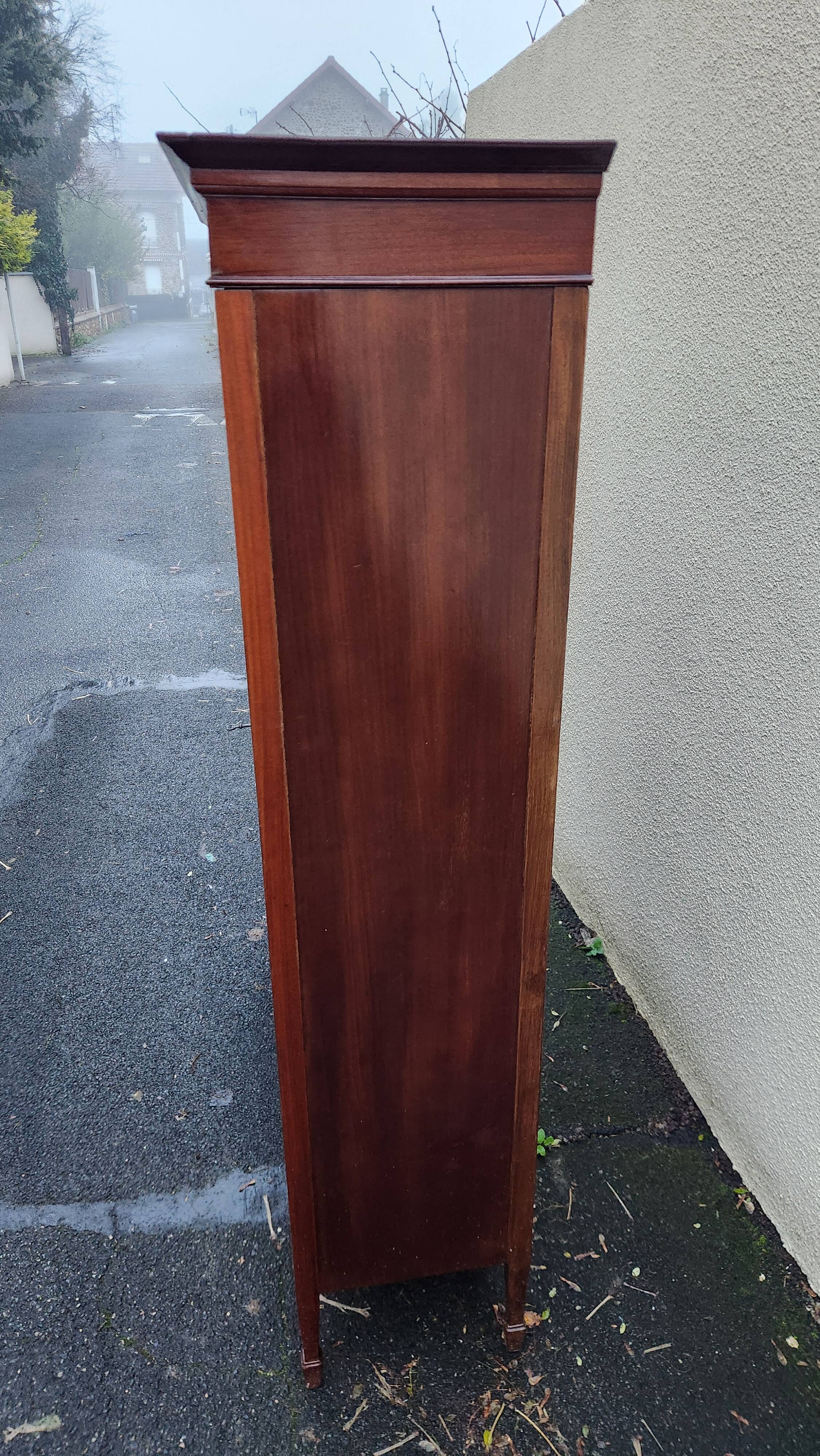 Ancien bibliothèque vitrée Louis XVI