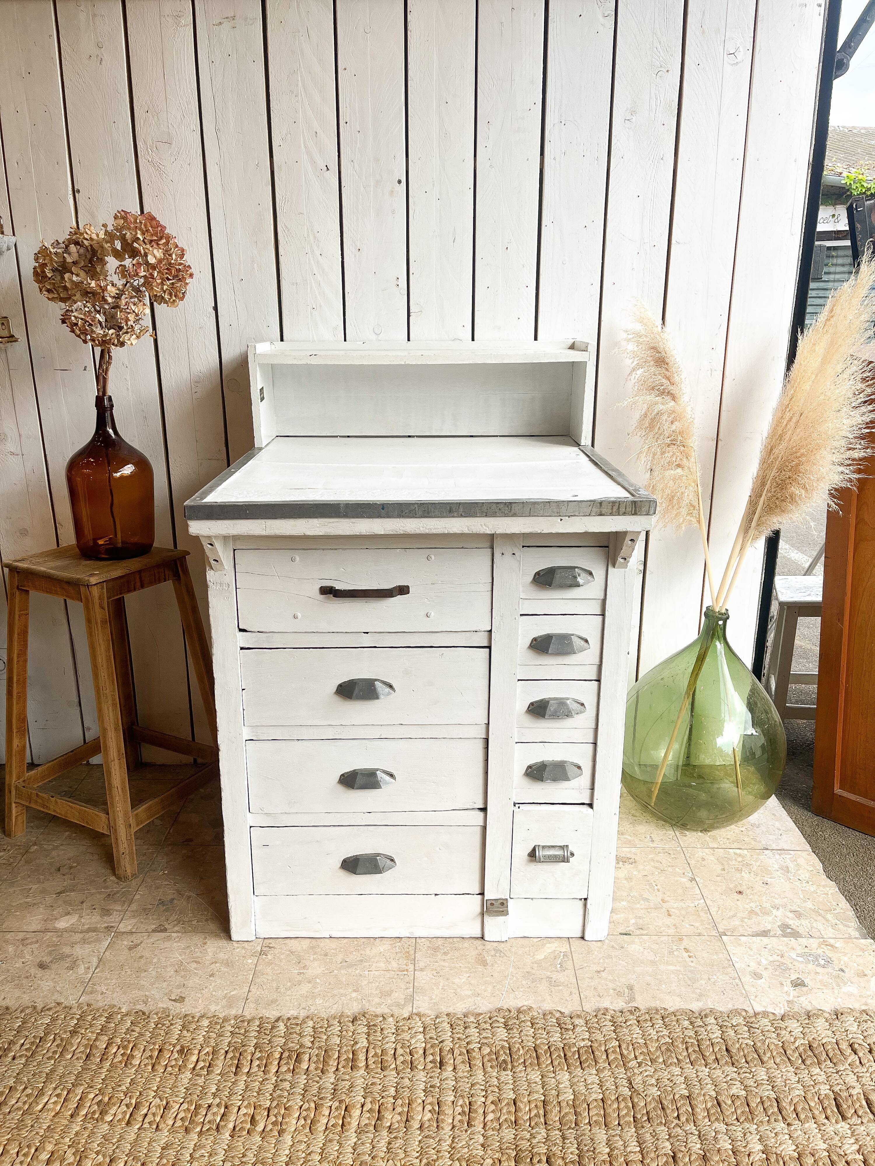 Former small white patina trading post