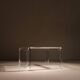 Square Lucite & Brass Coffee Table | Europe 1970s