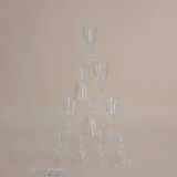 Set of 11 glass glasses