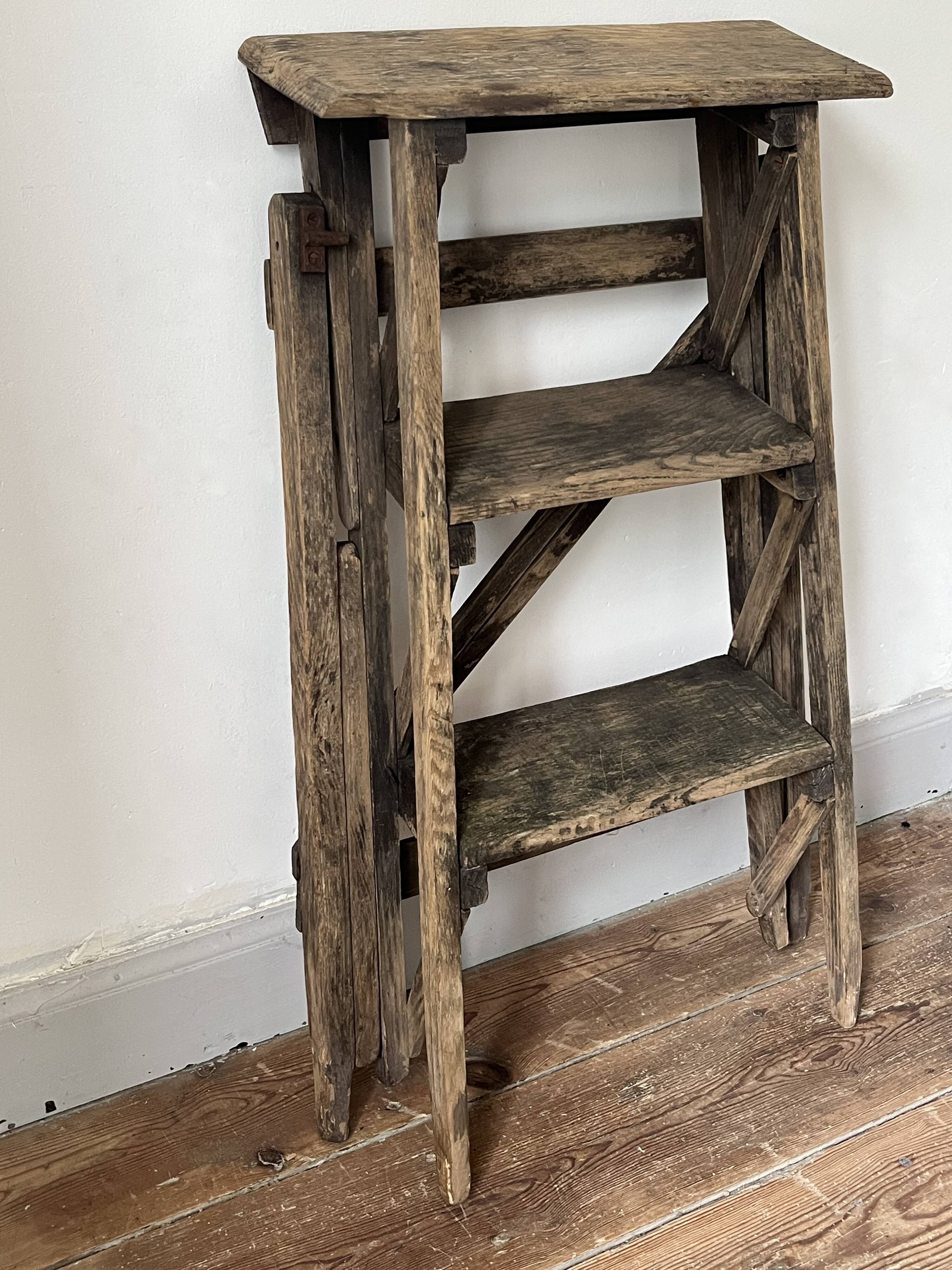 Old step ladder, decoration