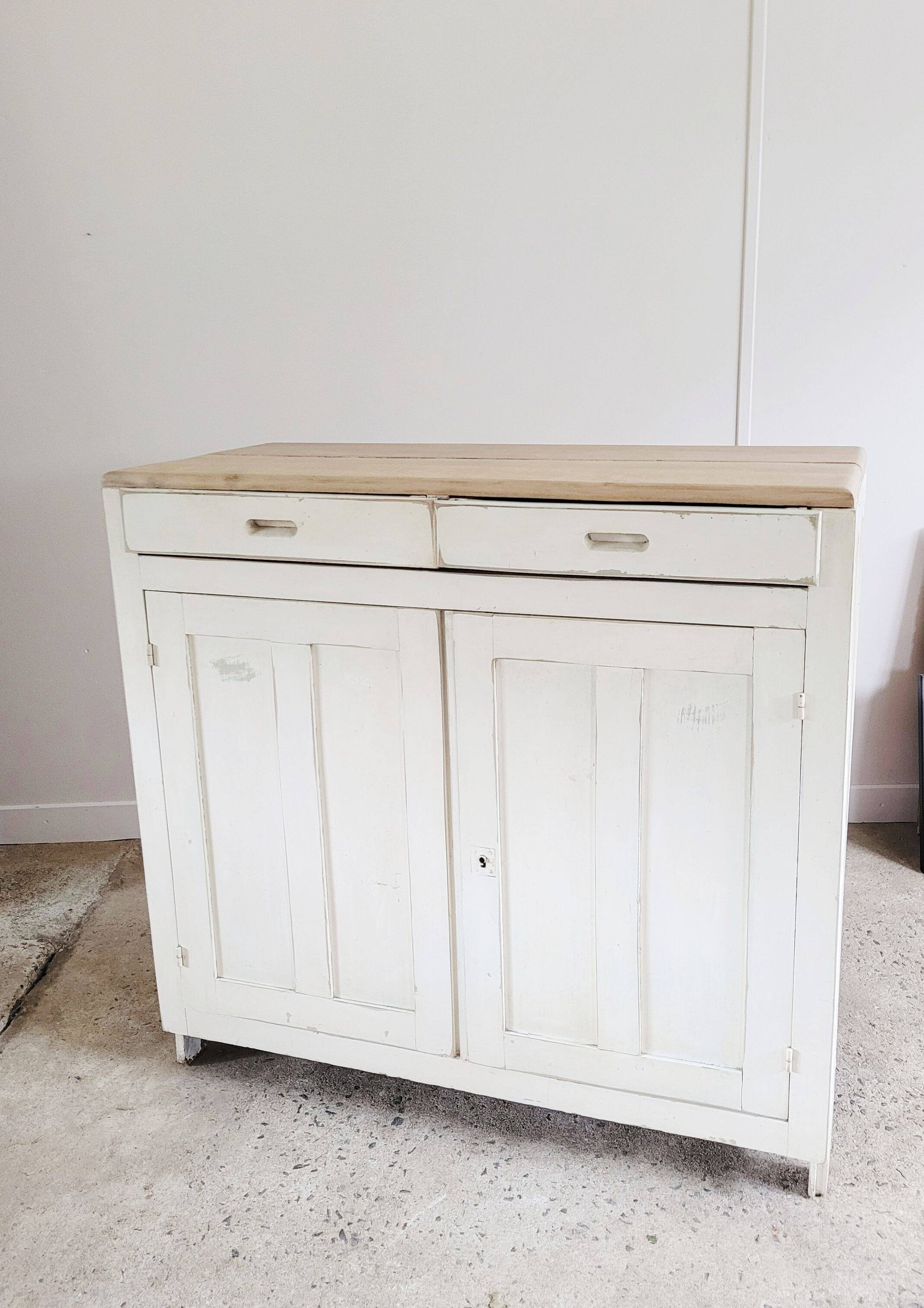 Antique Parisian sideboard in patinated wood