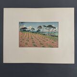 Lithograph by Henri Rivière Douarnenez seen from the Ris