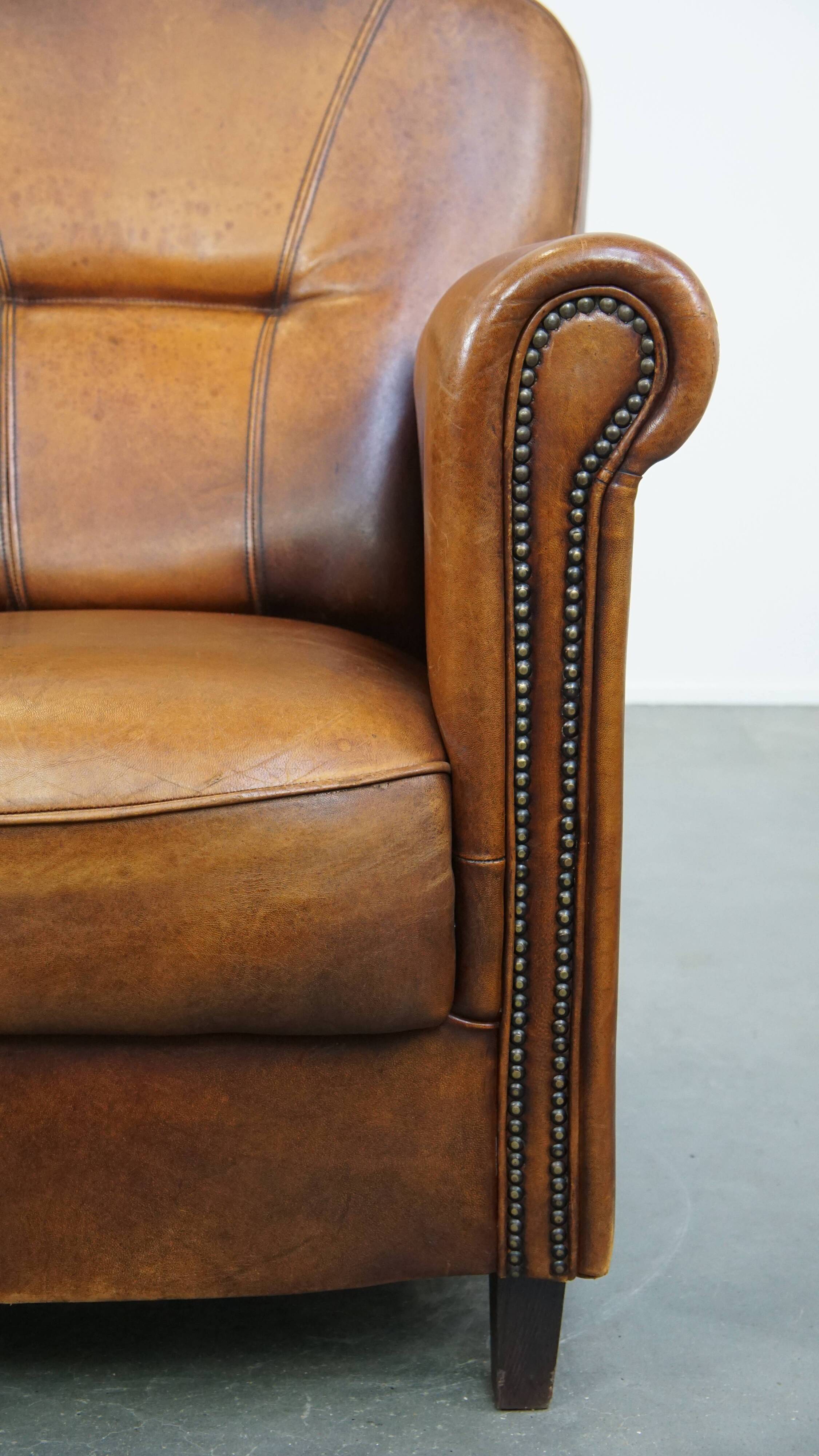 Comfortable Sheepskin Leather Armchair