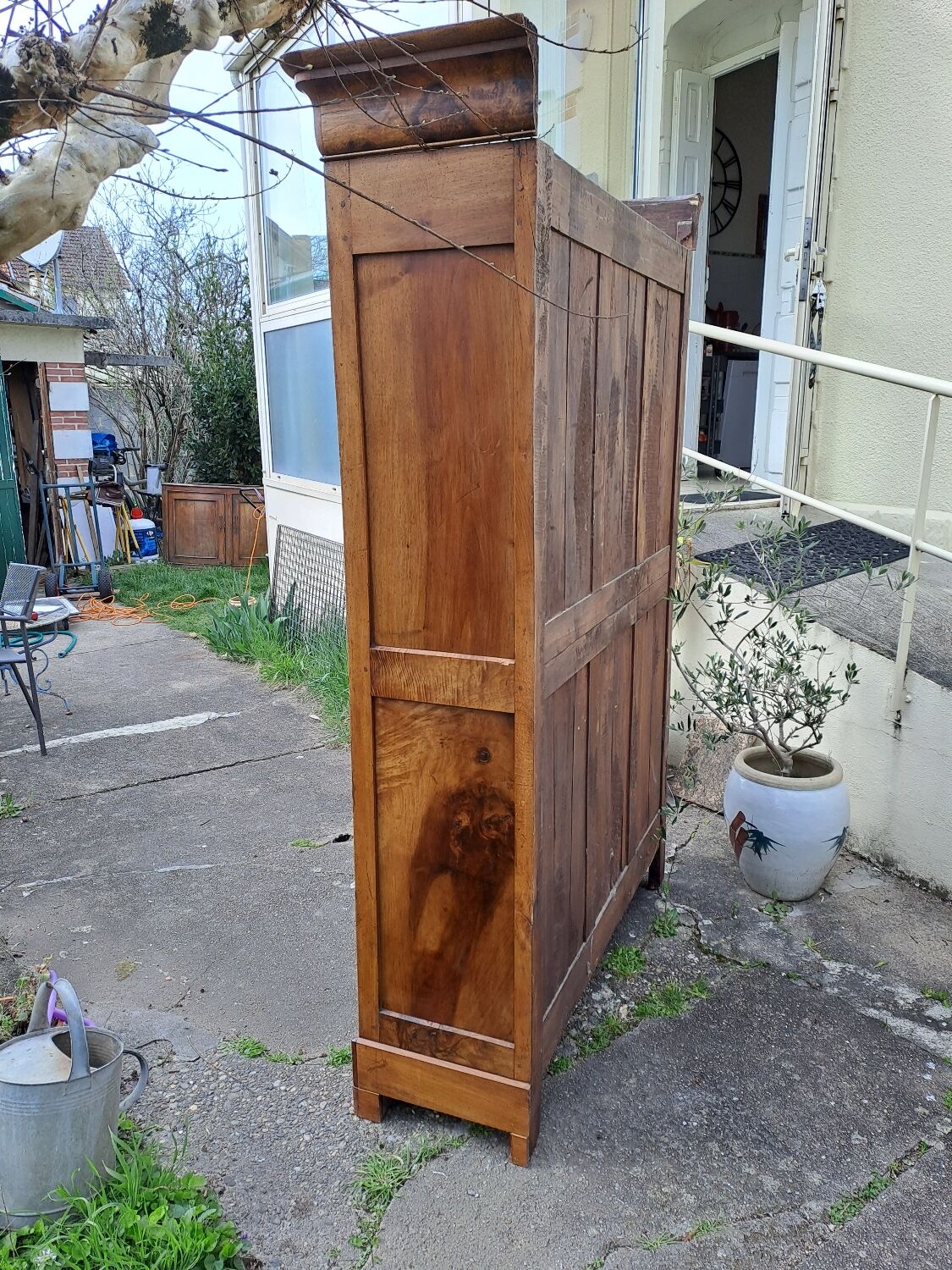Louis Philippe blond walnut bookcase