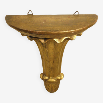 Small gilded wood wall console
