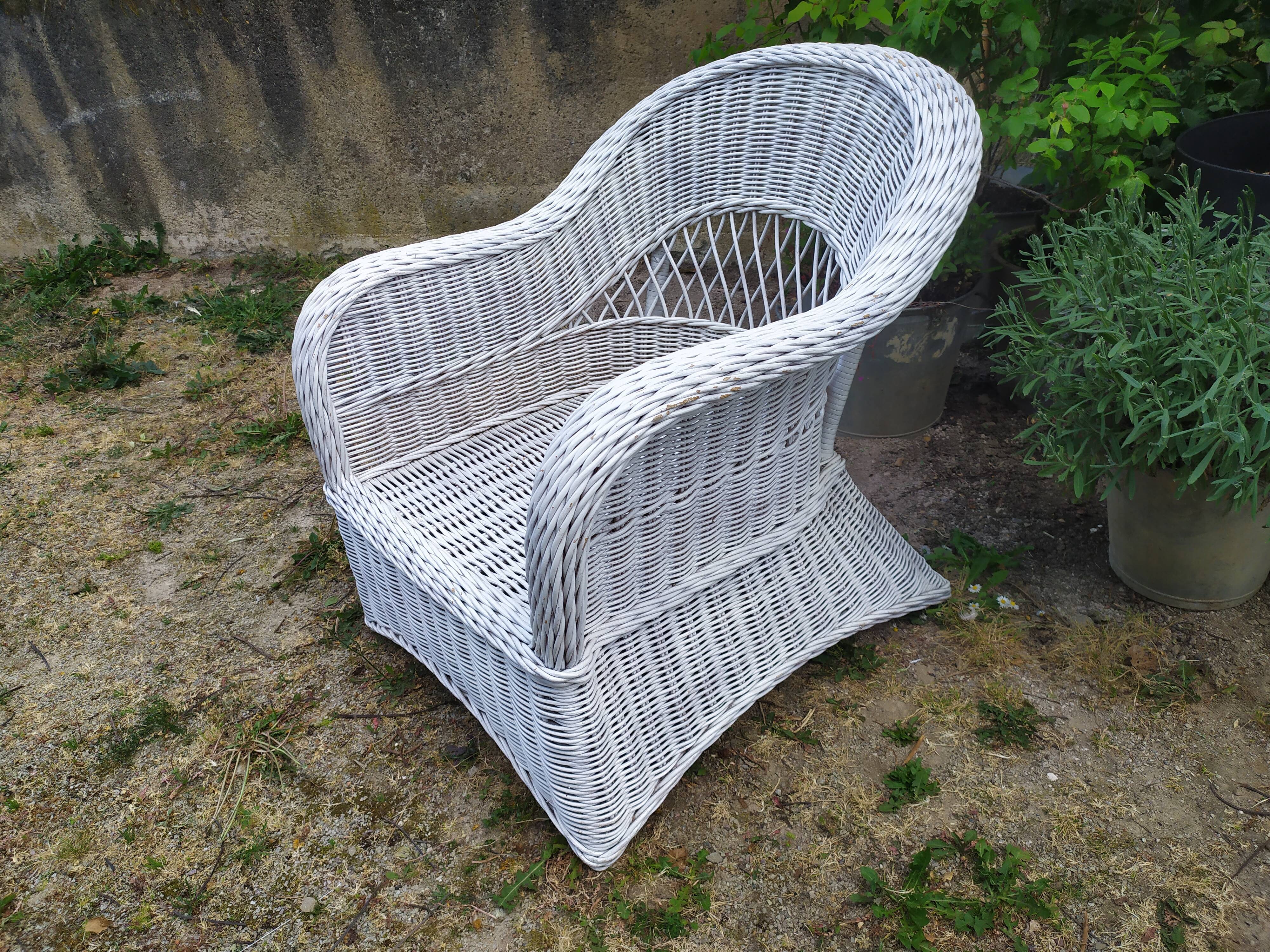 Rattan armchair