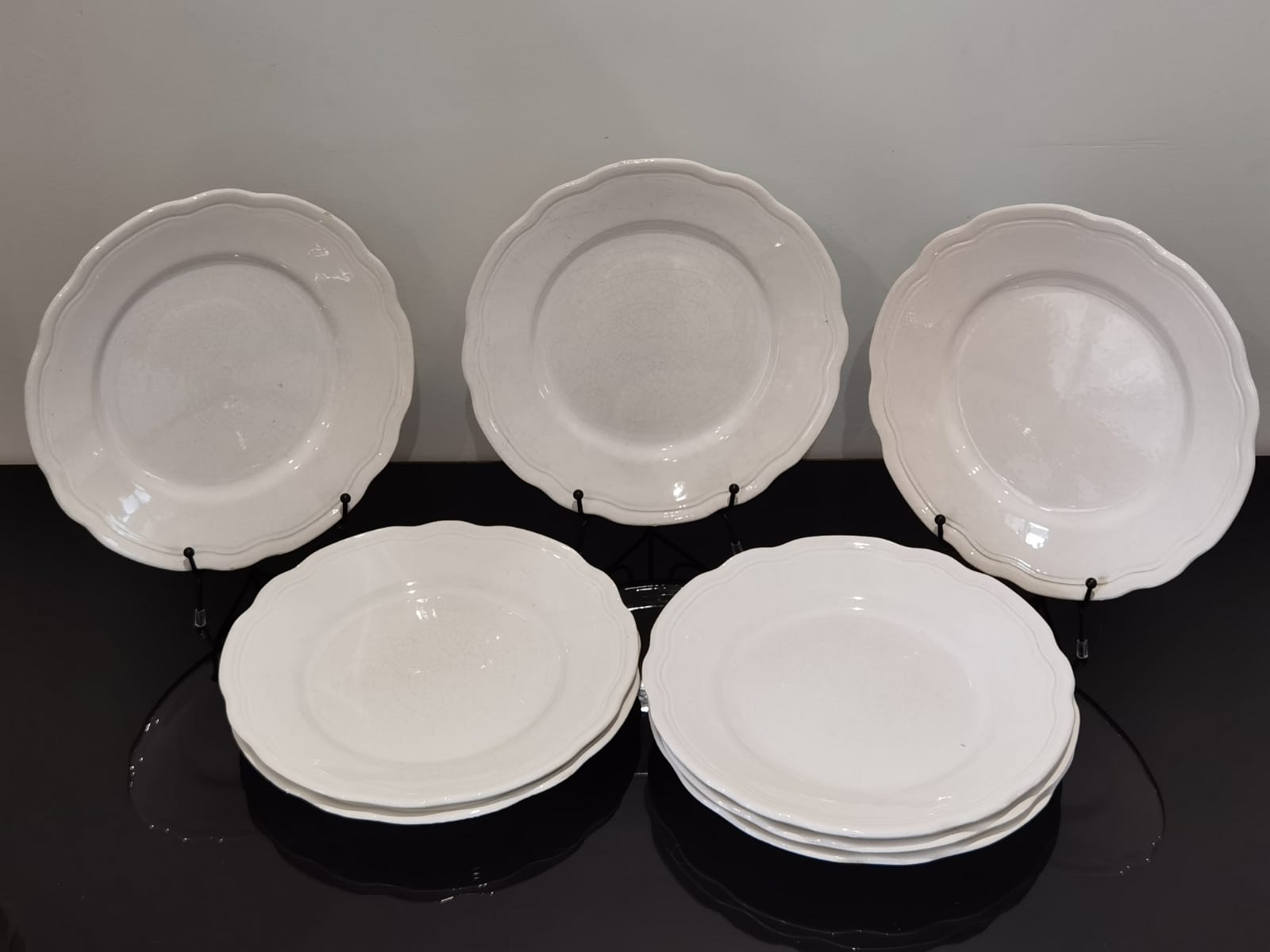 Flat plates 24.5cm Sarreguemines France