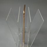 Plexiglas magazine rack by David Lange 1970s