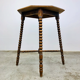 Antique wood carving table with 8 sides