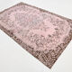 5x9 Light Pink Handmade Wool Turkish Rug 266x157Cm