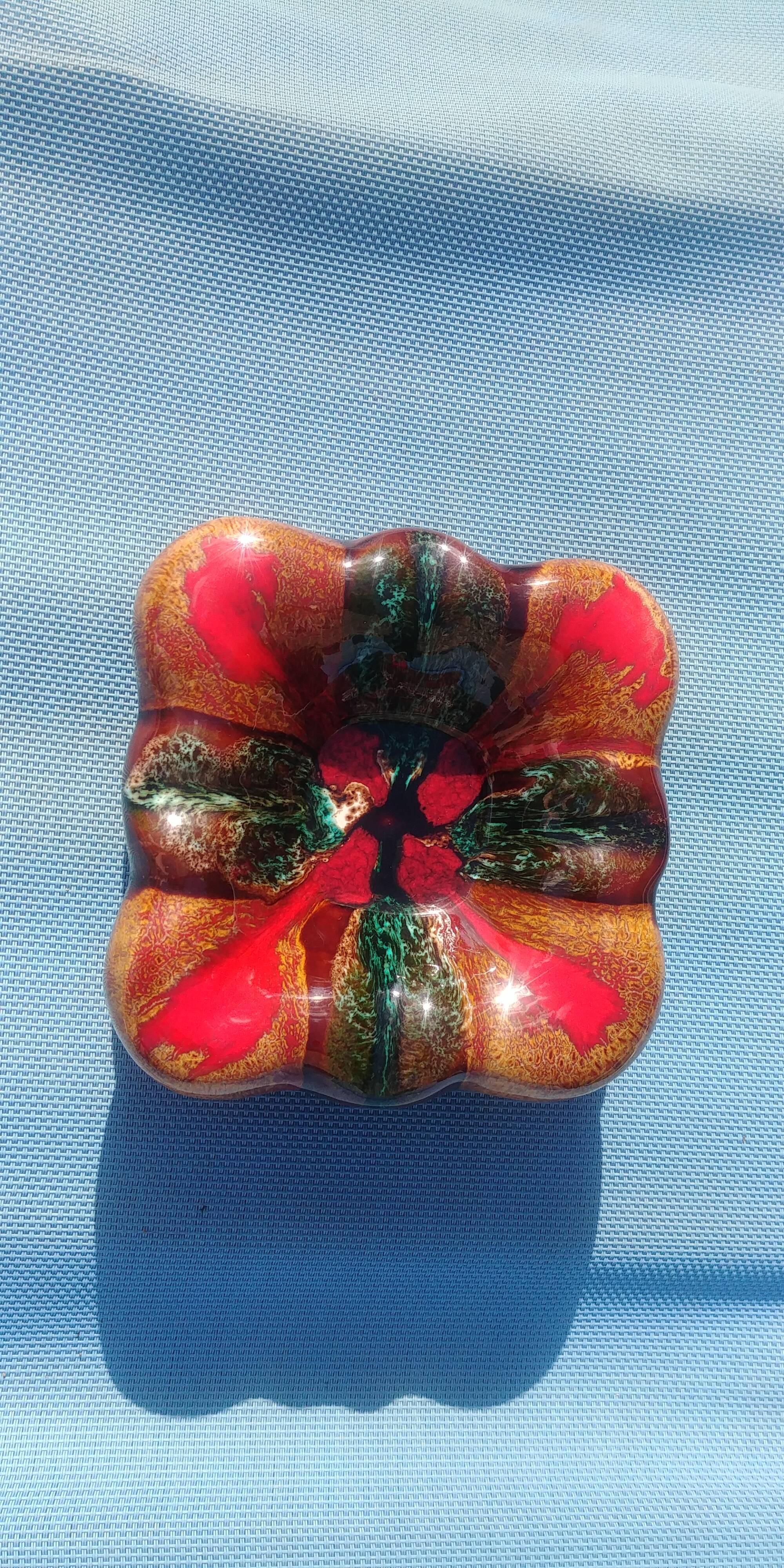 Ashtray ceramic glazed Vallauris way 60s/70s