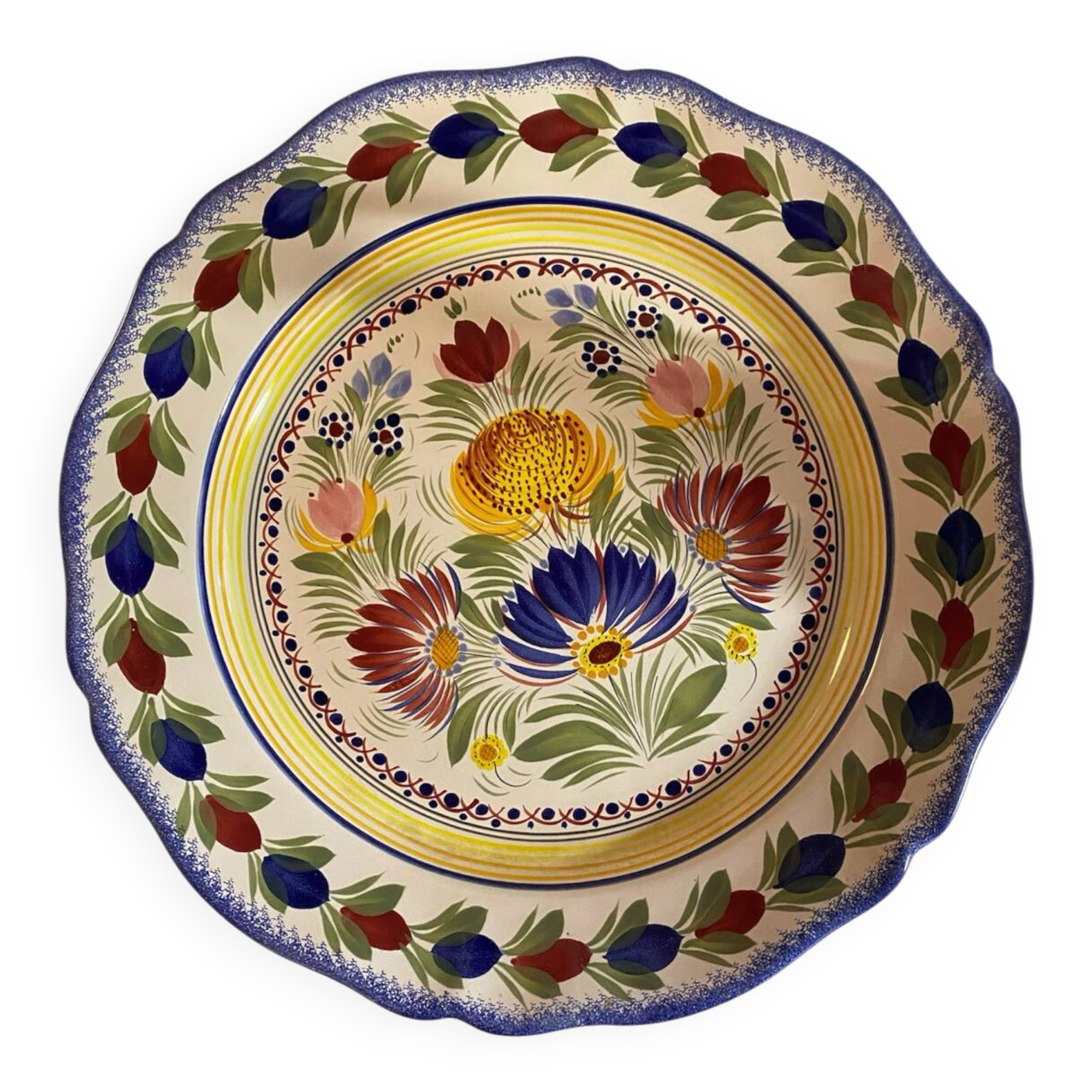Plat de service HB Henriot  Quimper 40 cm