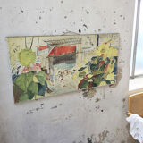 Landscape gouache canvas 1m