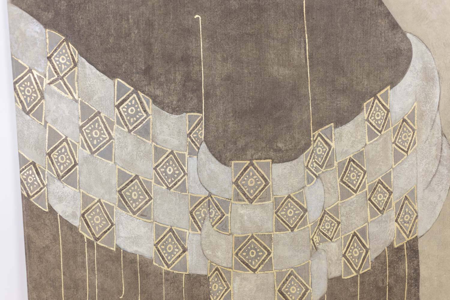 Painted canvas depicting an elegant, contemporary work