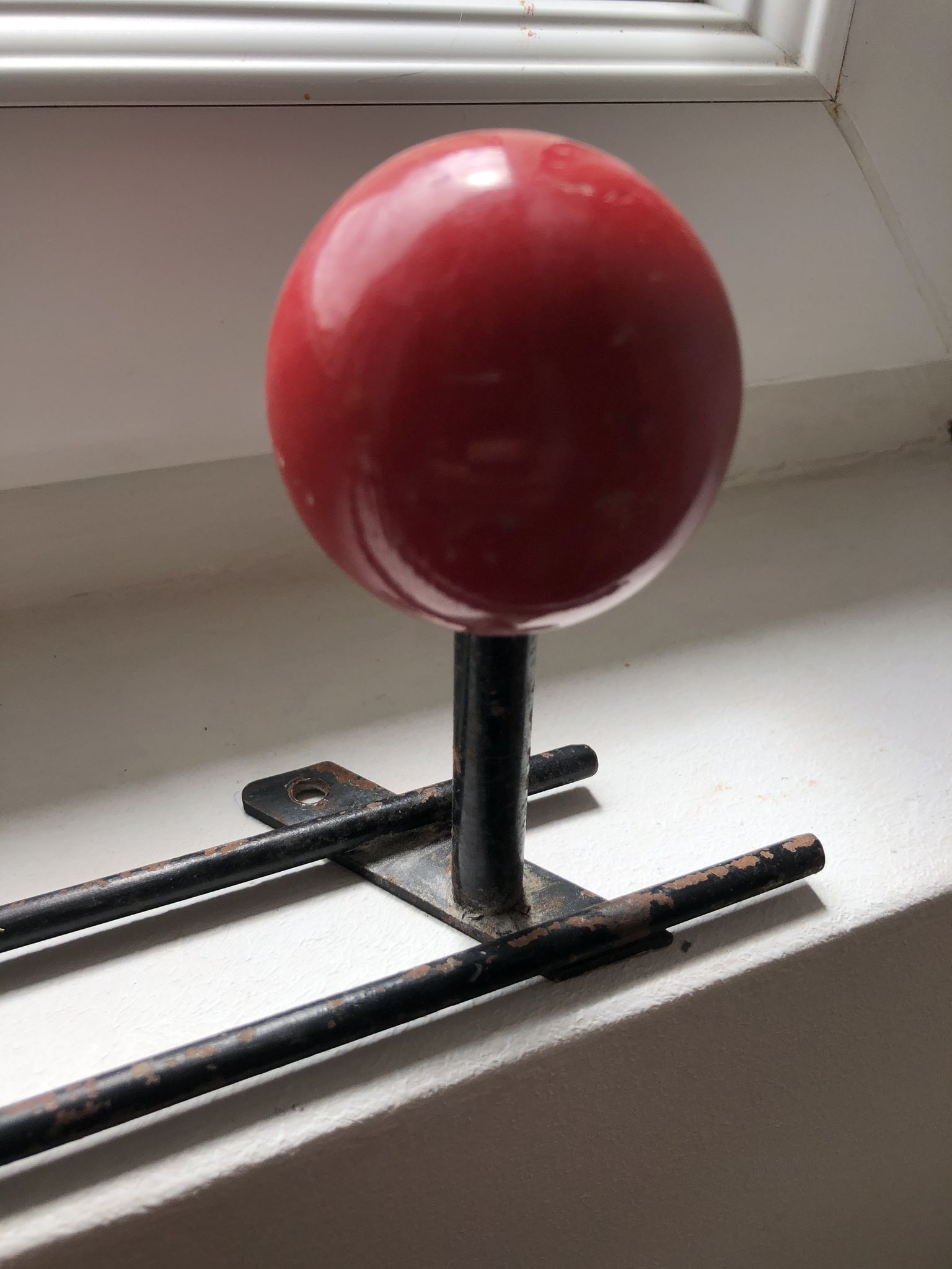 Patère deux boules vintage porte manteau ancien
