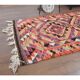 1970s Vintage Turkish Hand-Knotted Wool Cotton Orange Runner Rug 100x322