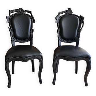 Pair of Smoke Dining Chairs
