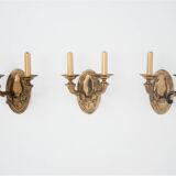 Ensemble de trois appliques, milieu du 20ème siècle