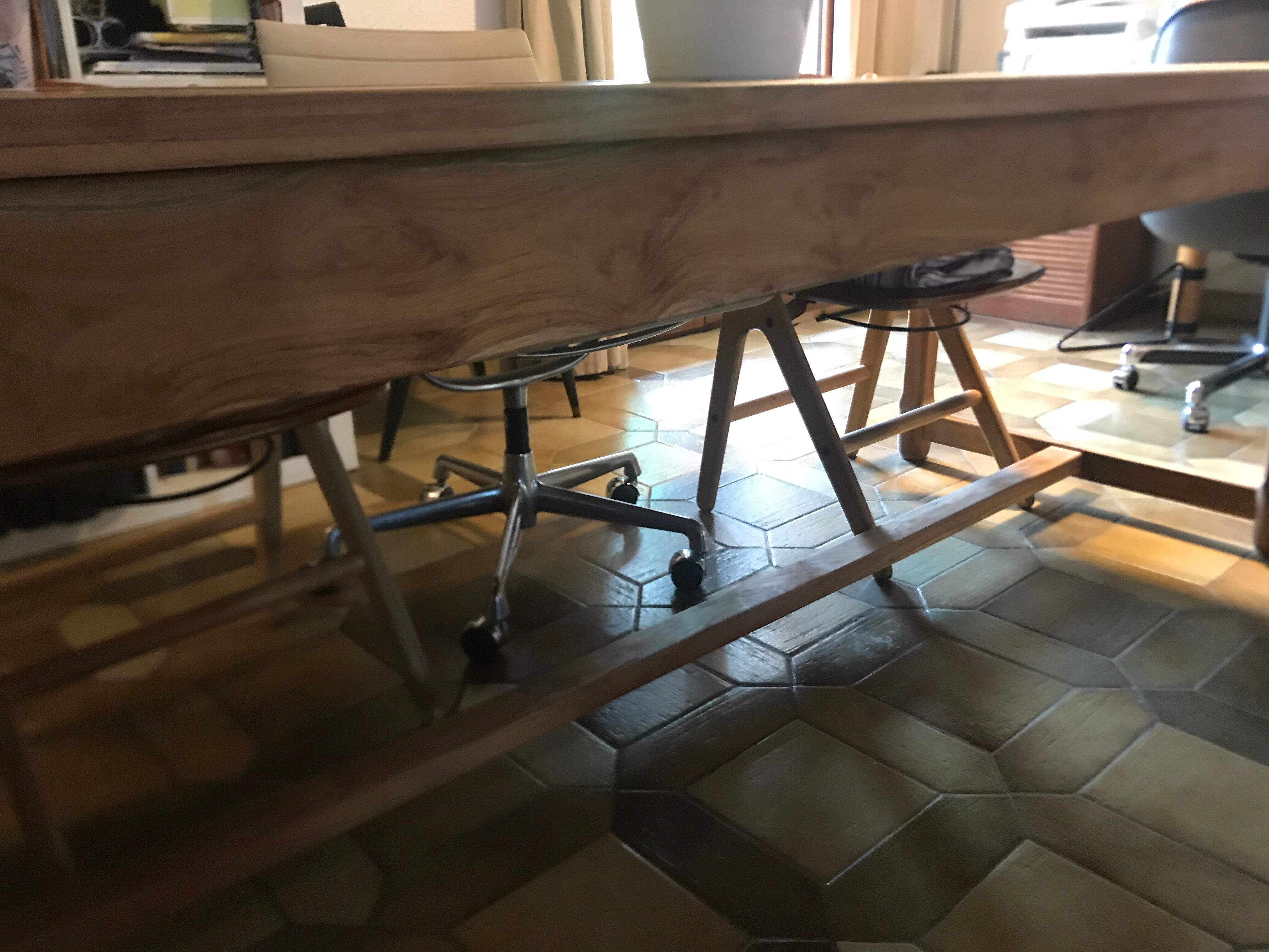 Old solid wood dining table