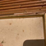 Hairdresser, vintage rattan desk, in the style of Audoux Minet.