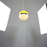 Lampe à Suspension Jaune Space Age, Italie, 1970s