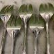 Christofle house 12 crossed ribbon oyster forks