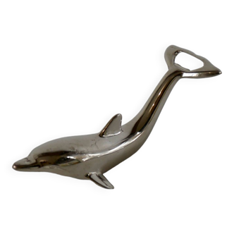 stainless steel dolphin bottle opener 1970