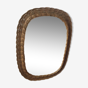 Rattan mirror