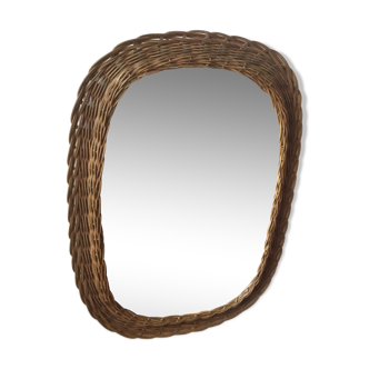 Rattan mirror