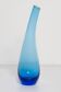 Vintage blue thin glass vase from the mid-century, Europe, 1960s.