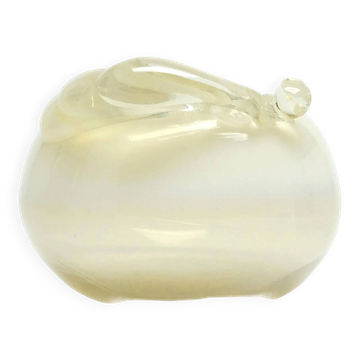 Vase postmoderne, en verre, conçu par B. Świstacka, Pologne, années 1970