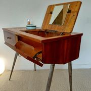 Coiffeuse scandinave en placage teck - années 60