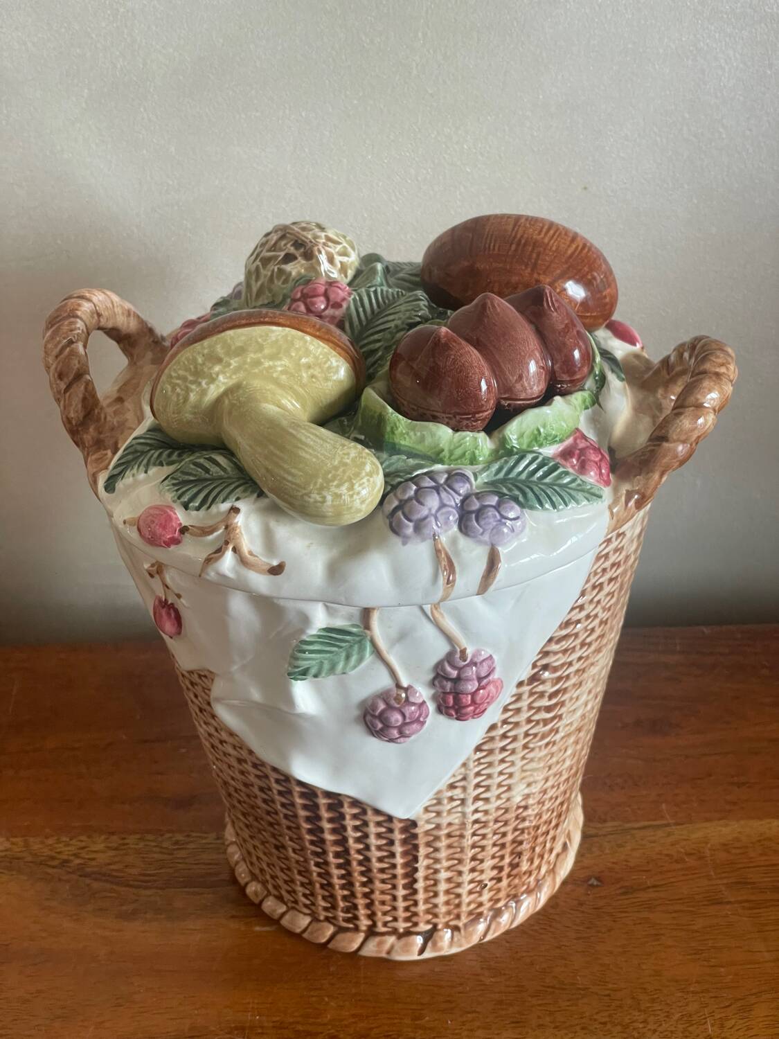 Candy jar with autumn decor