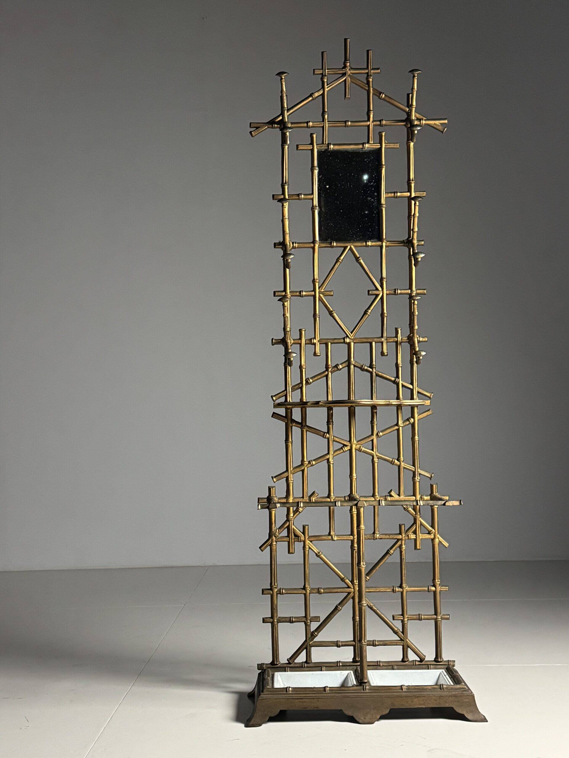 Porte-manteau en faux bambou, vers 1900