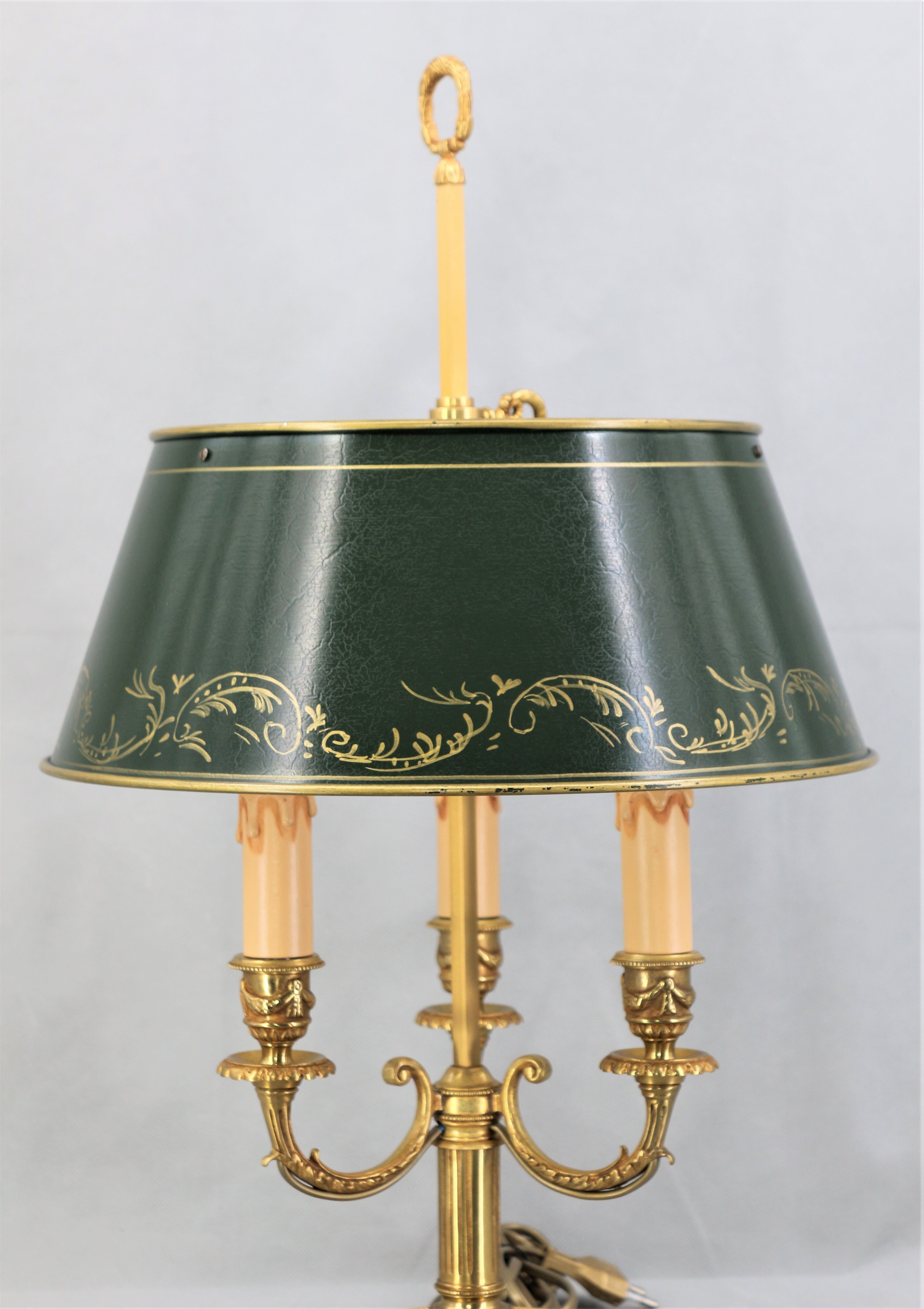 Empire-style solid bronze hot water bottle lamp