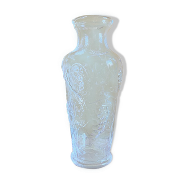 Large transparent glass vase