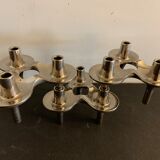 3 metal candlesticks 1970