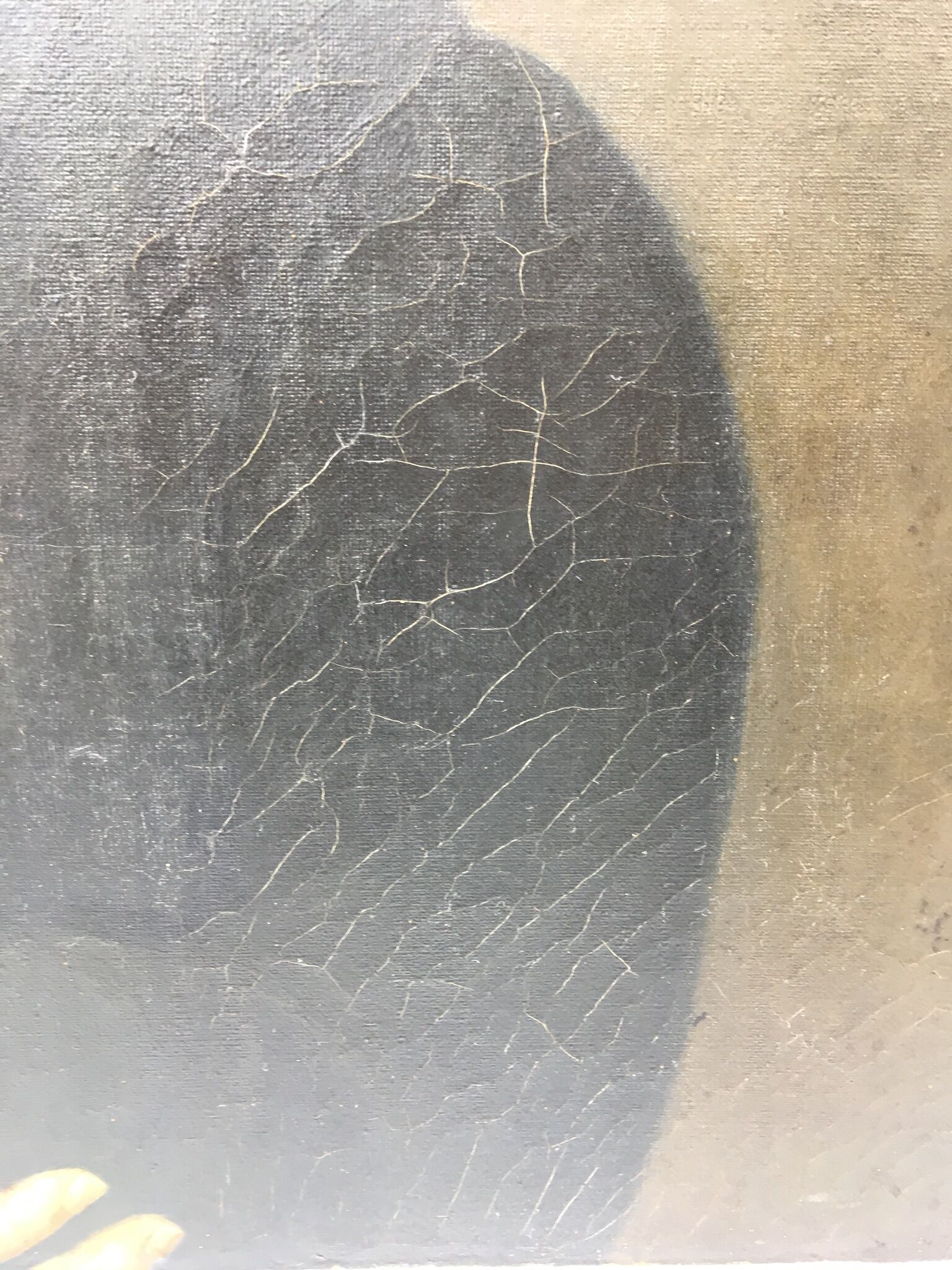 Signed painting, portrait of a gentleman with a book and an earring: 19th century